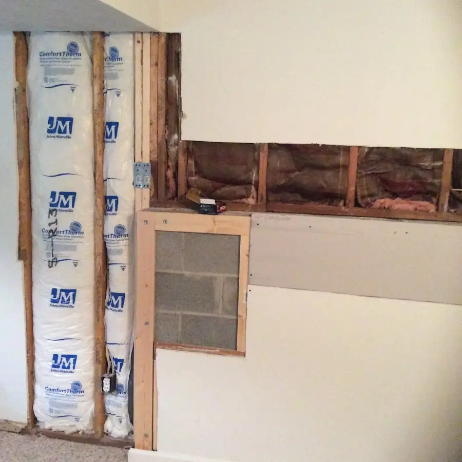 Wall insulation replacement during Contents Cleaning & Restoration in Mount Carmel